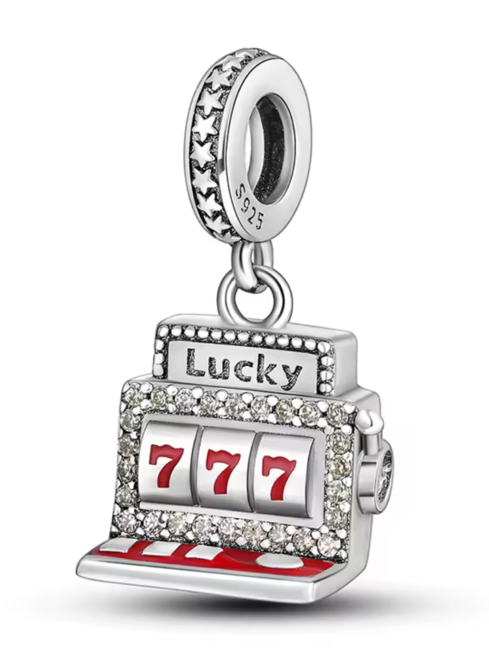 New Pandora Silver 'Lucky 777' Slot Charm